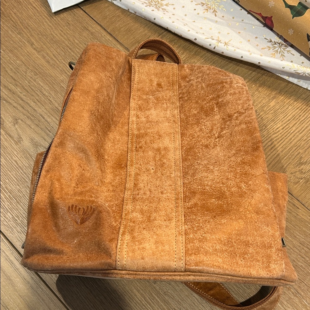 Brown Leather Backpack